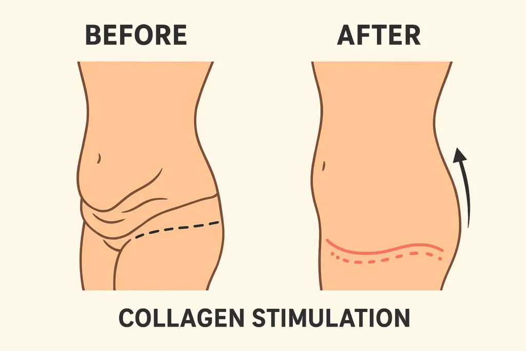Before and after results for sagging skin after weight loss injections Rhyl