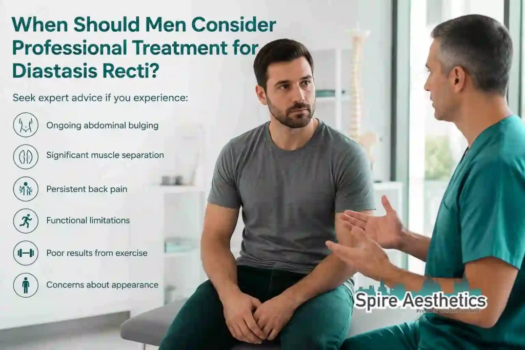 When Should Men Consider Professional Treatment for Diastasis Recti Rhyl?