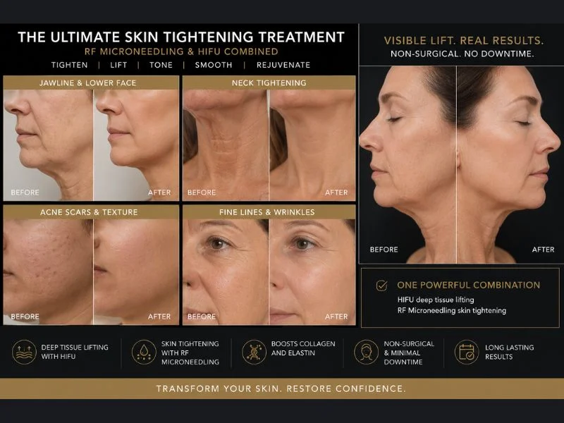 Results of combined treatment for the ultimate skin tightening treatment Rhyl